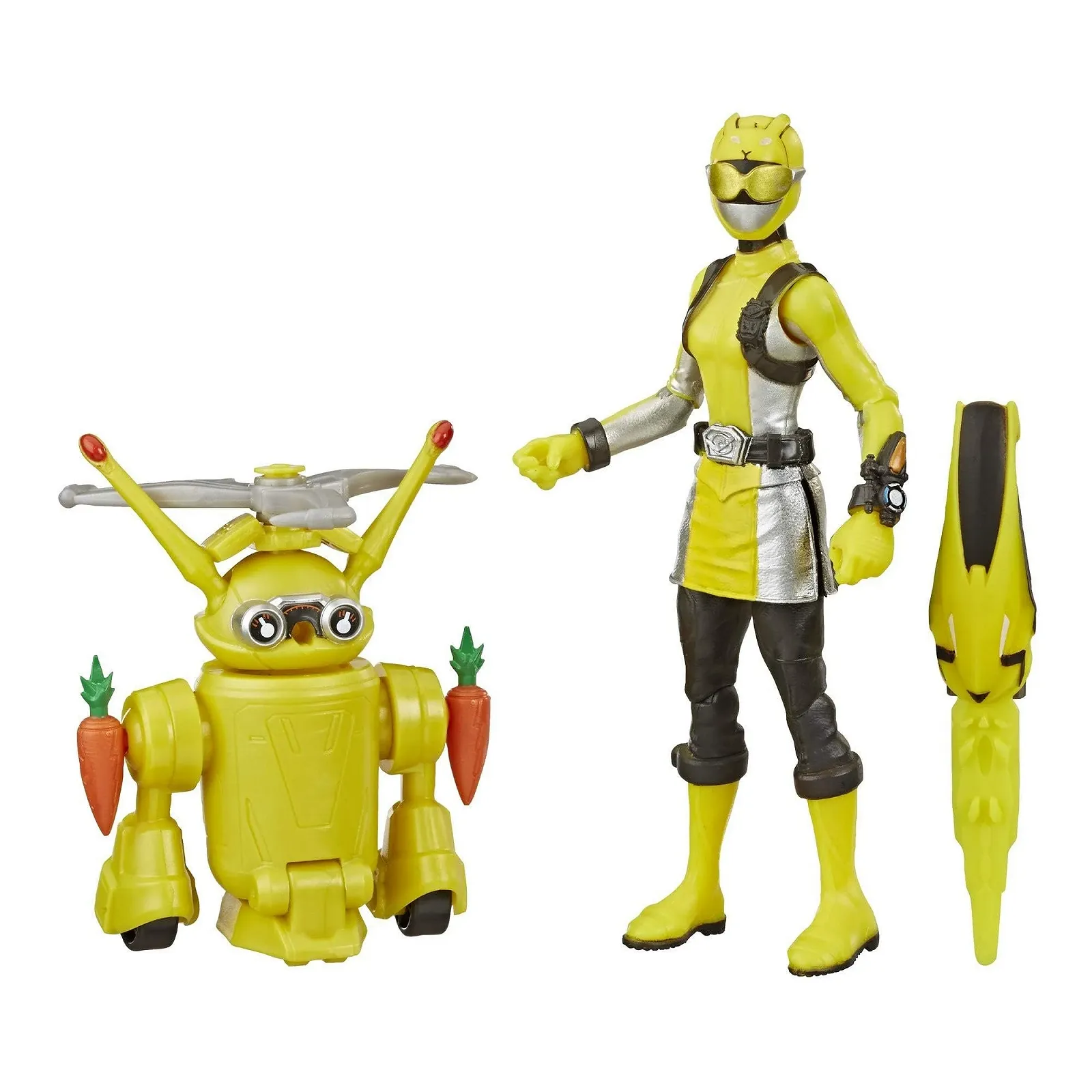 Фигурки Hasbro Power Rangers Beast Morphers Yellow Ranger & Morphin Jax Beastbot E8087 15 см, фото №1