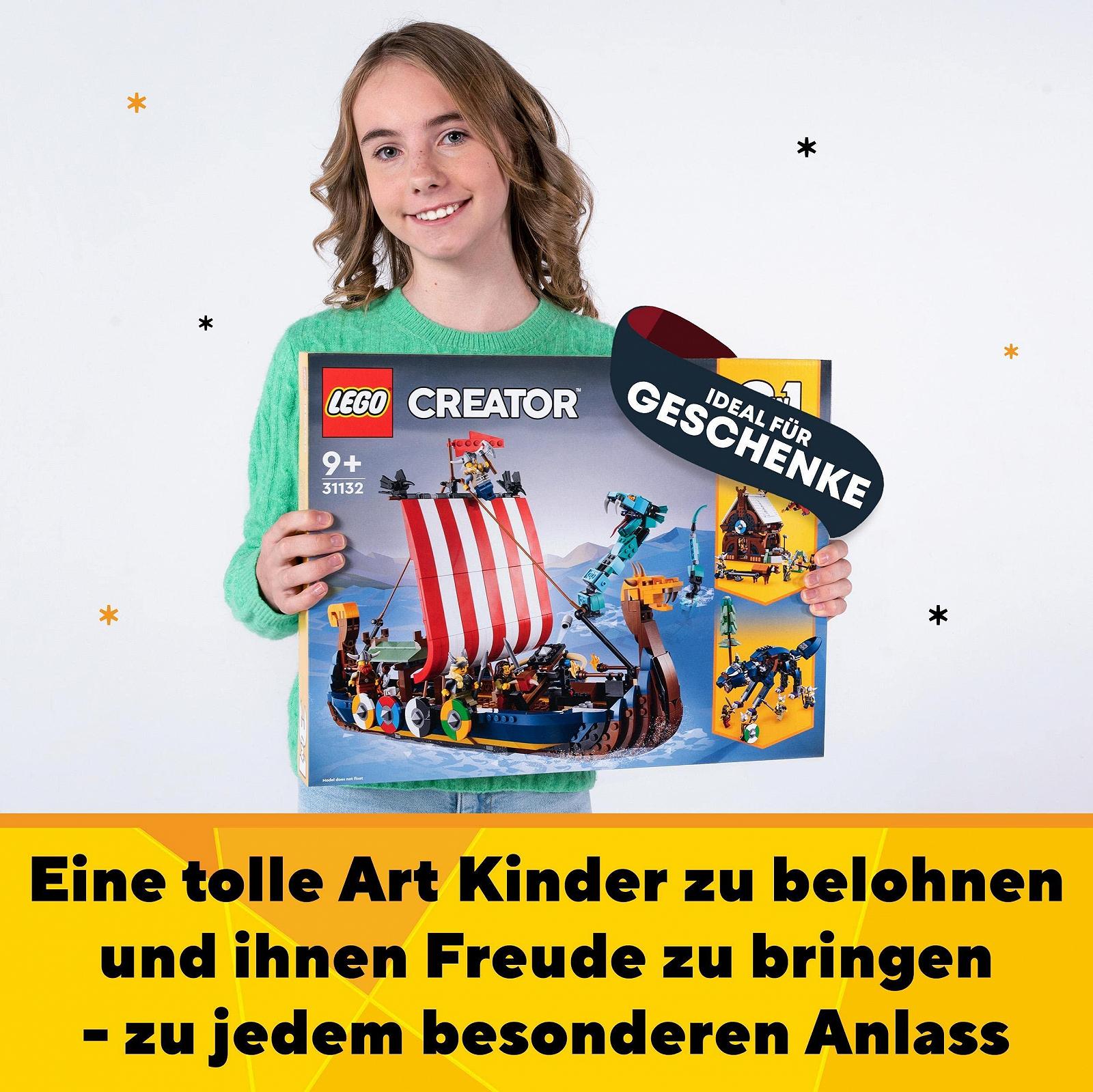 Конструктор LEGO Creator 3in1 31132 Вікінгський корабель з міфічною змією, фото №6