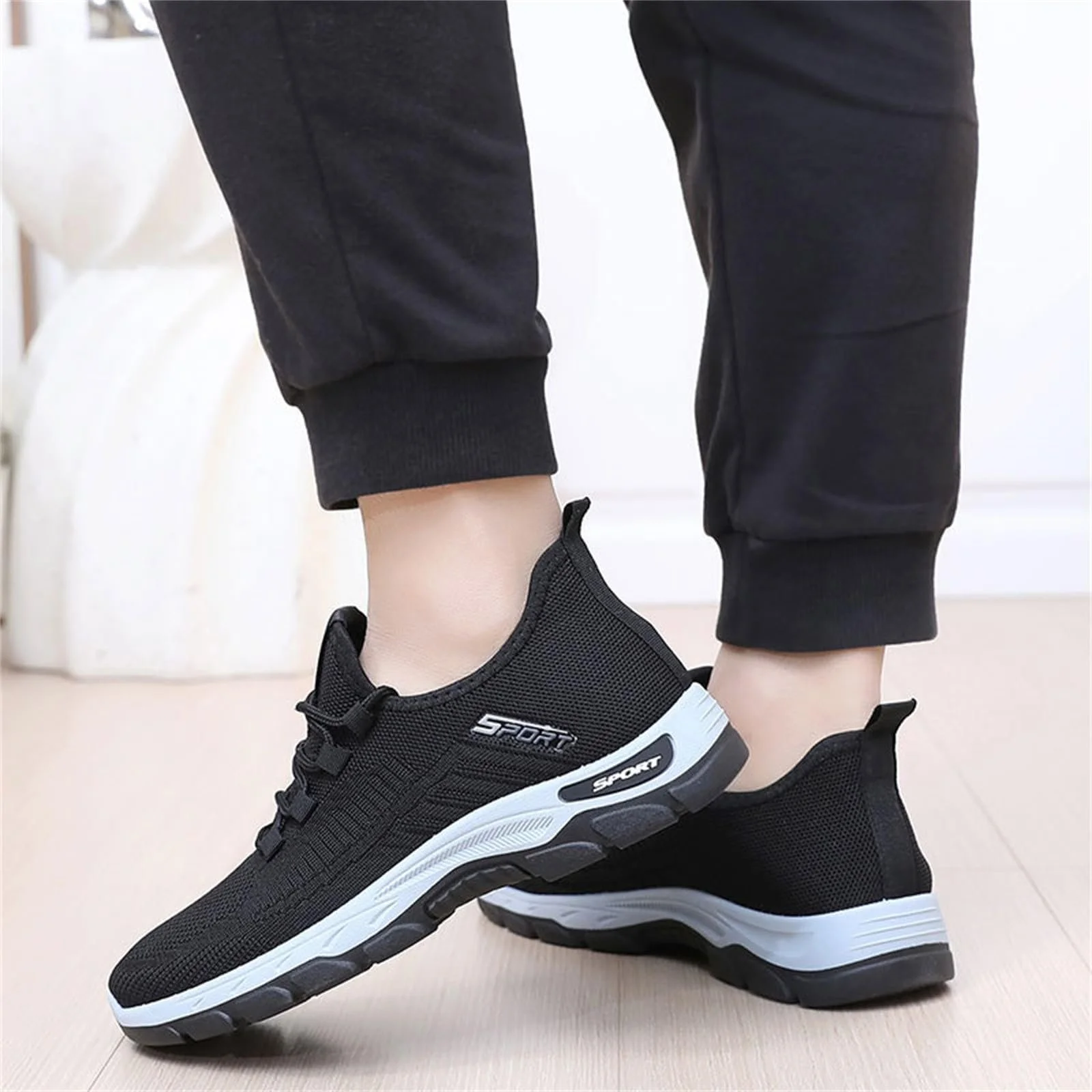 Мужские кроссовки Elevate для активного отдыха, на шнуровке, ортопедические, дышащие, удобные, для увеличения роста, для ходьбы, удобные, со стальным носком, легкие, модельные туфли, фото №3