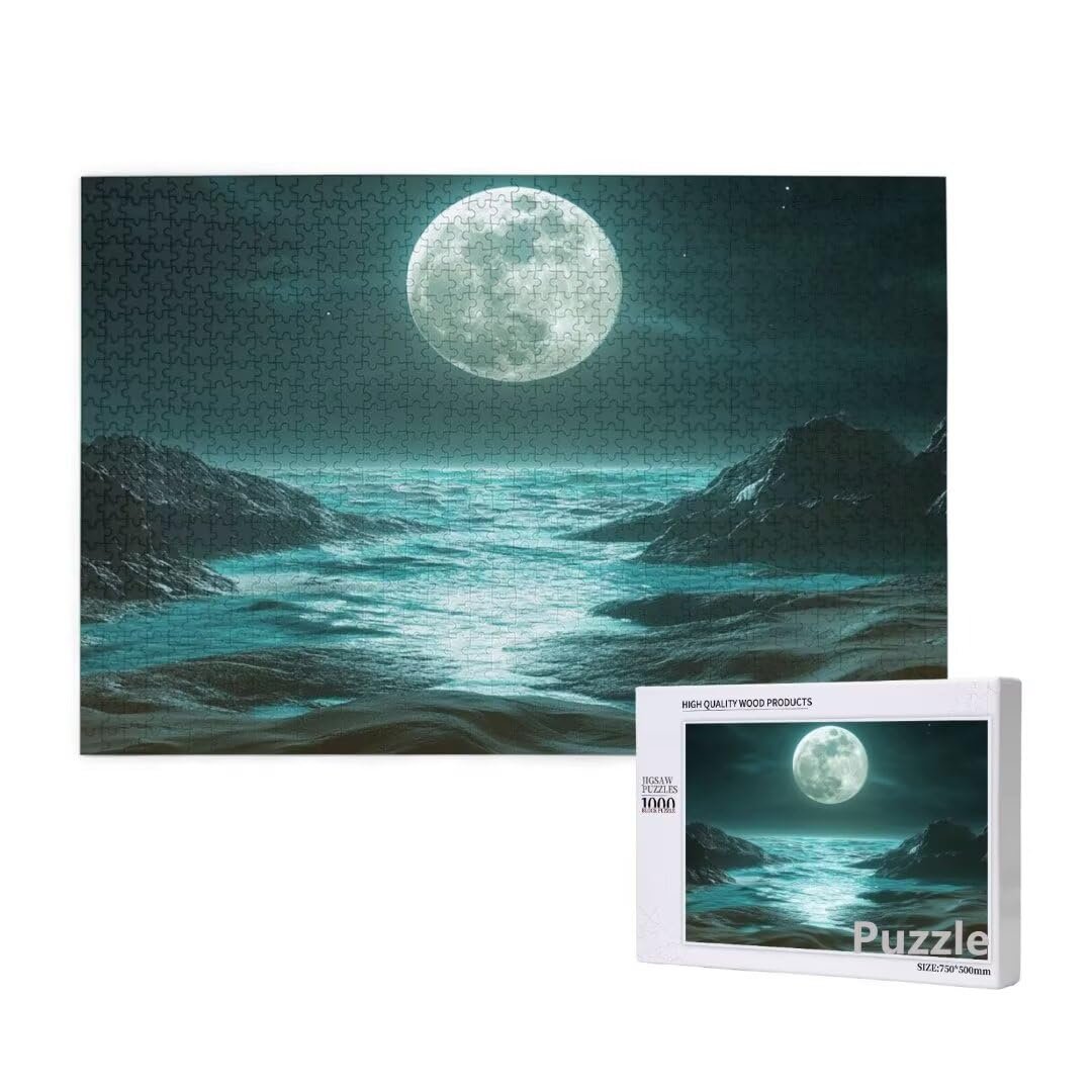 Пазл Model1499 Луна Пляж 2000 элементов деревянный 99 x 70 см в подарочной коробке, фото №1