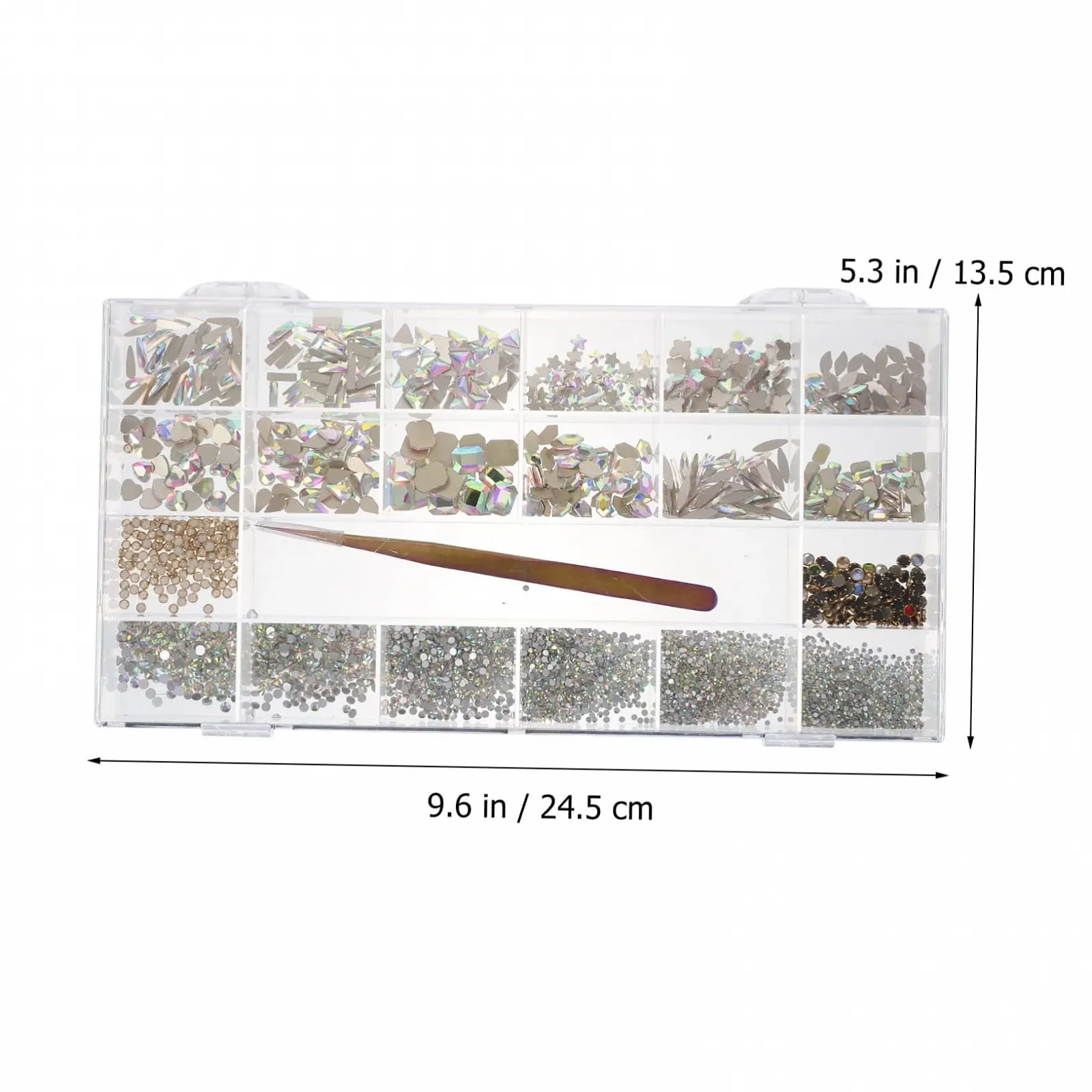 Стразы для ногтей в коробке, акриловые аксессуары для ногтей, 3D украшения, фото №8