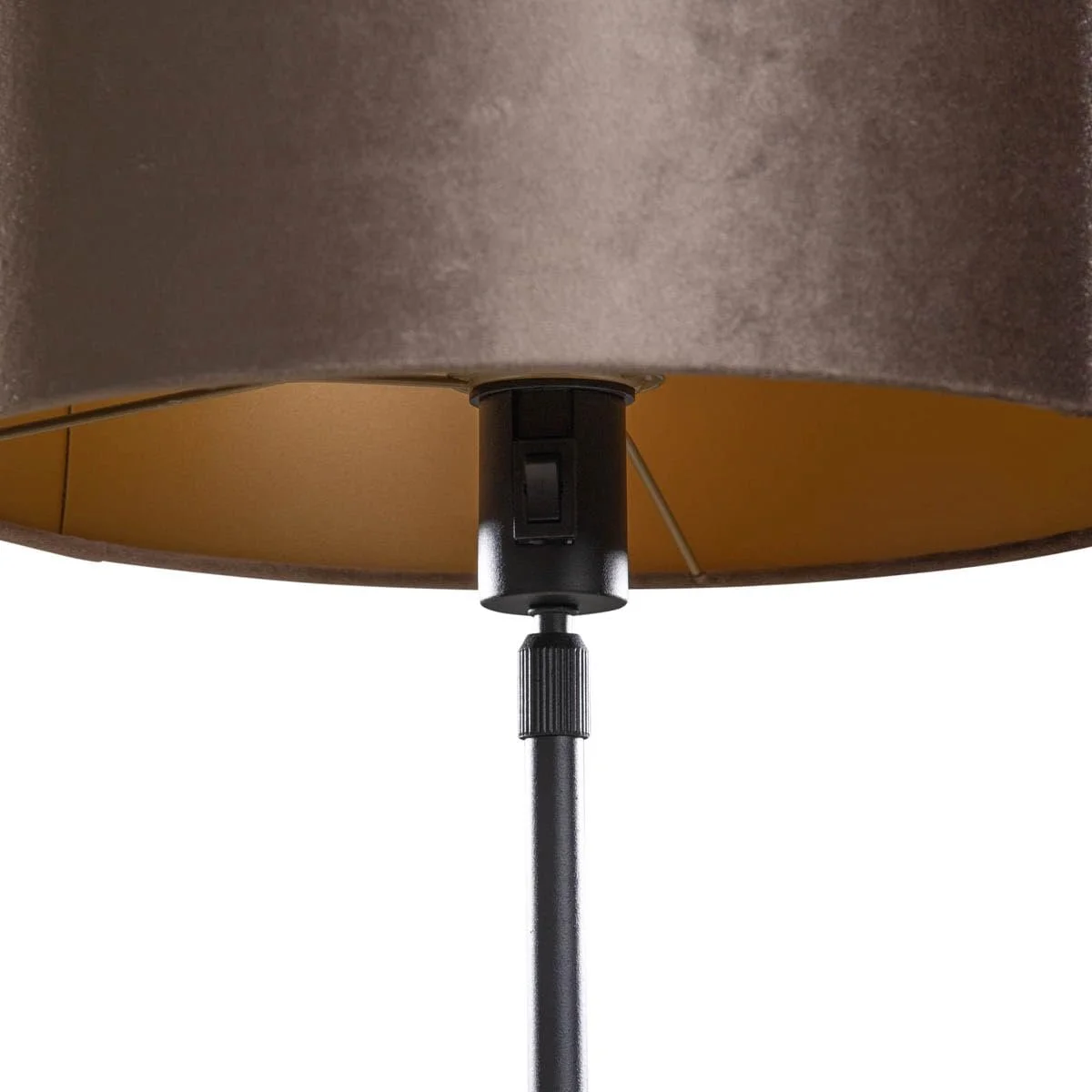 Настільна лампа Qazqa Parte Classic I антична сталева чорна з зеленим оксамитовим абажуром 35 см E27, фото №3