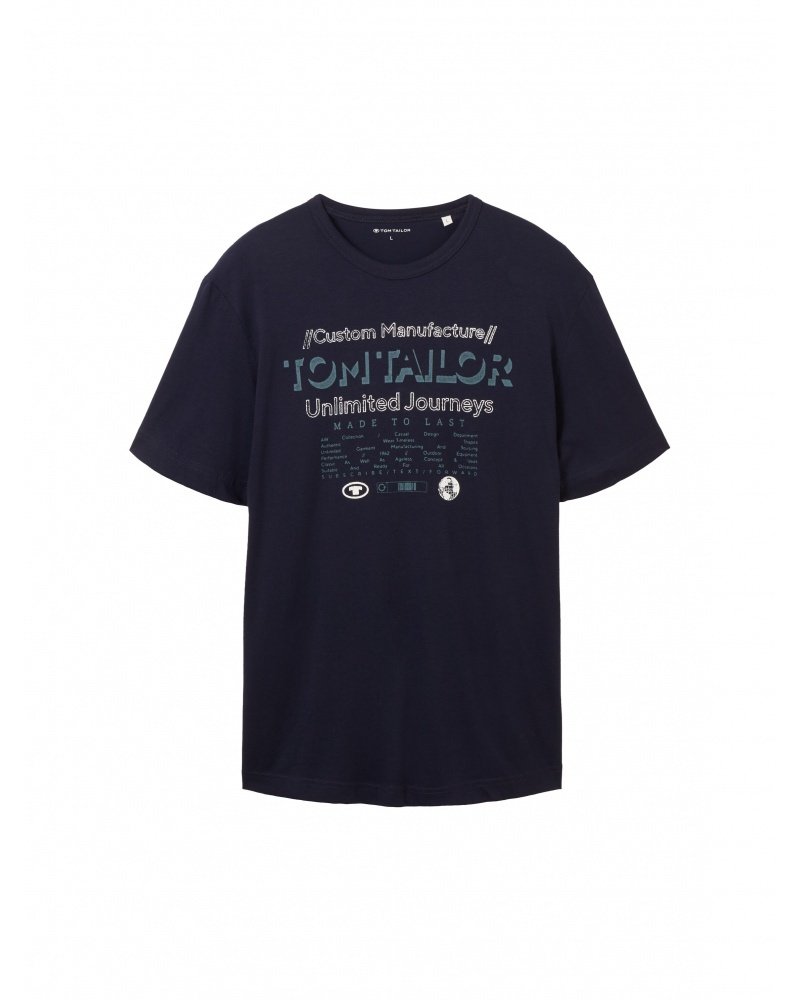 Футболка 1040034ХХ10668 Tom Tailor Темно-синій XL, фото №5