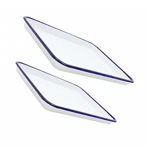 Эмалированные противни для выпекания 2 шт. антипригарные для кухни и лаборатории - Фото 1