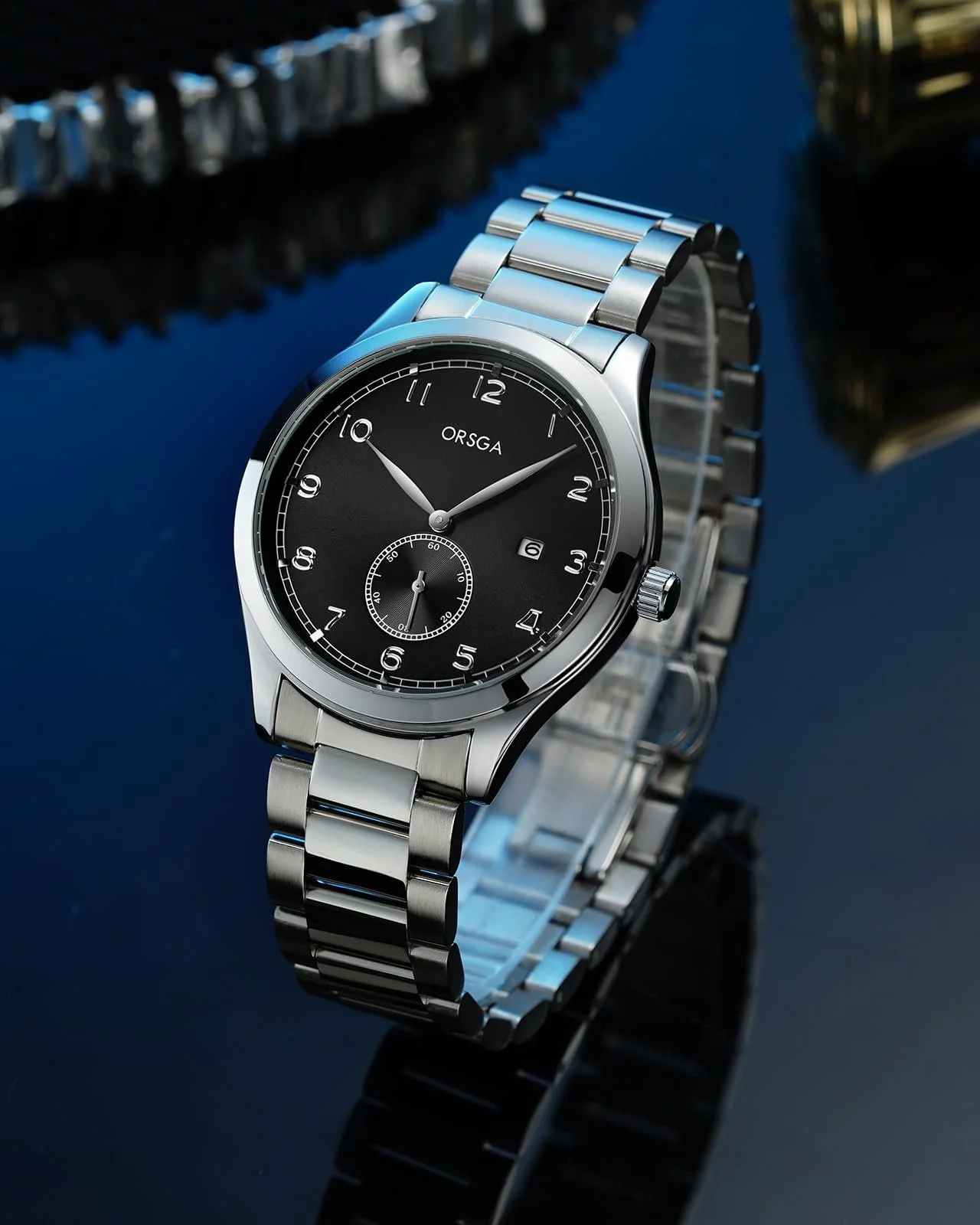 Мужские часы CIVO Аналоговые Кварцевые Модные Большой циферблат с календарем даты, сталь, фото №5