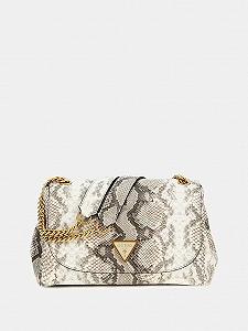 Жіноча сумка GUESS Crossbody Python print Antique Gold synthetic.ua - Фото 1