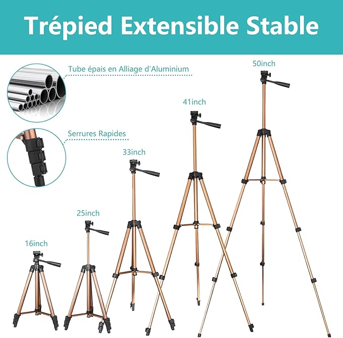 Кільцева лампа зі штативом PEYOU 10" Black, фото №5