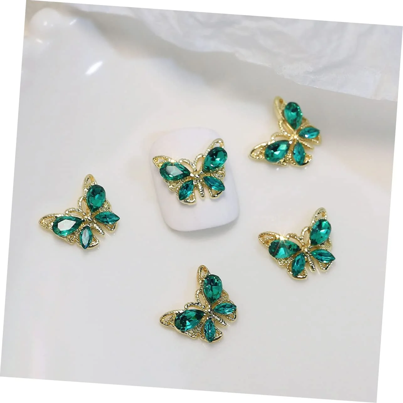 Украшения для ногтей Бабочка FRCOLOR 4 набора, 3D украшения для маникюра, 10 штук x 4, фото №2