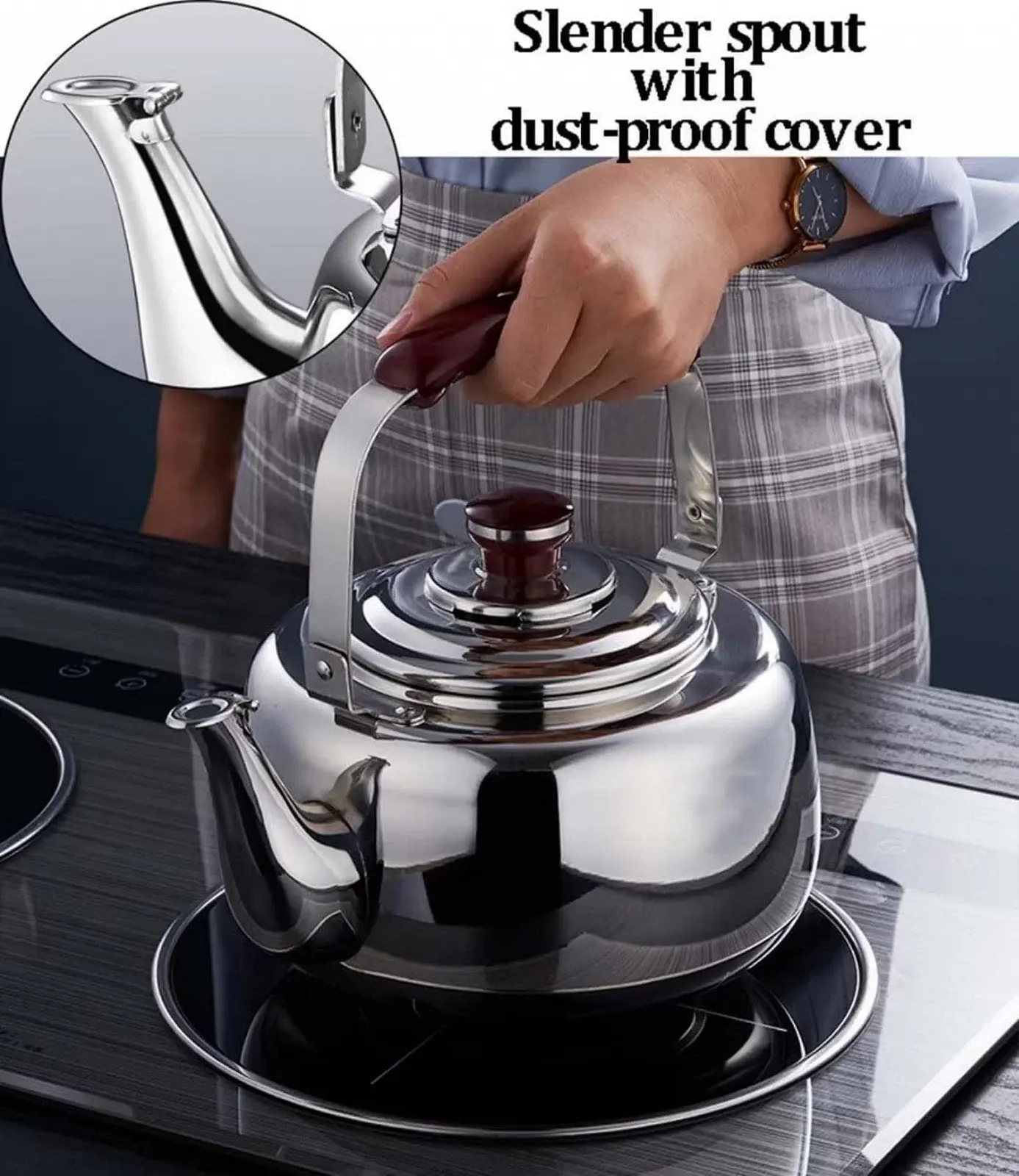 Чайник з свистком з нержавіючої сталі, фото №4 Чайник з свистком з нержавіючої сталі, фото №4