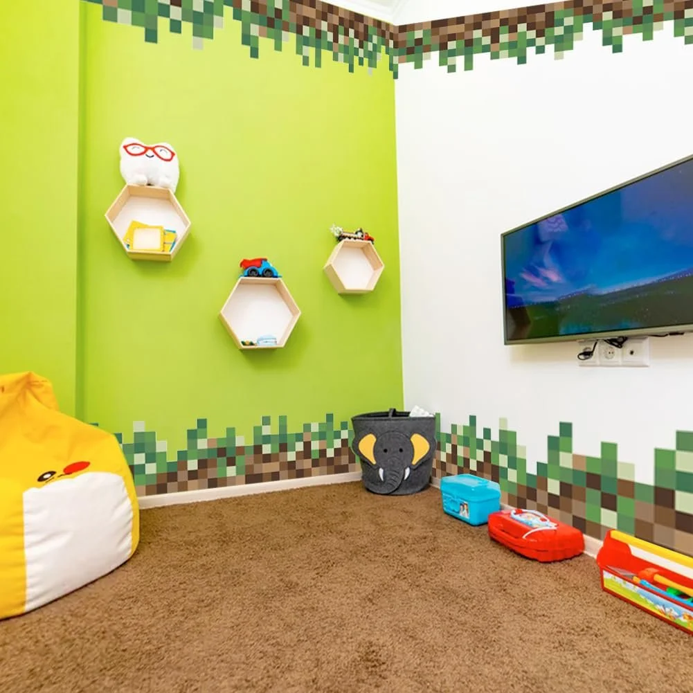 Наклейки на стіну SUPERDANT Green Camo Pixel 3 шт., фото №4