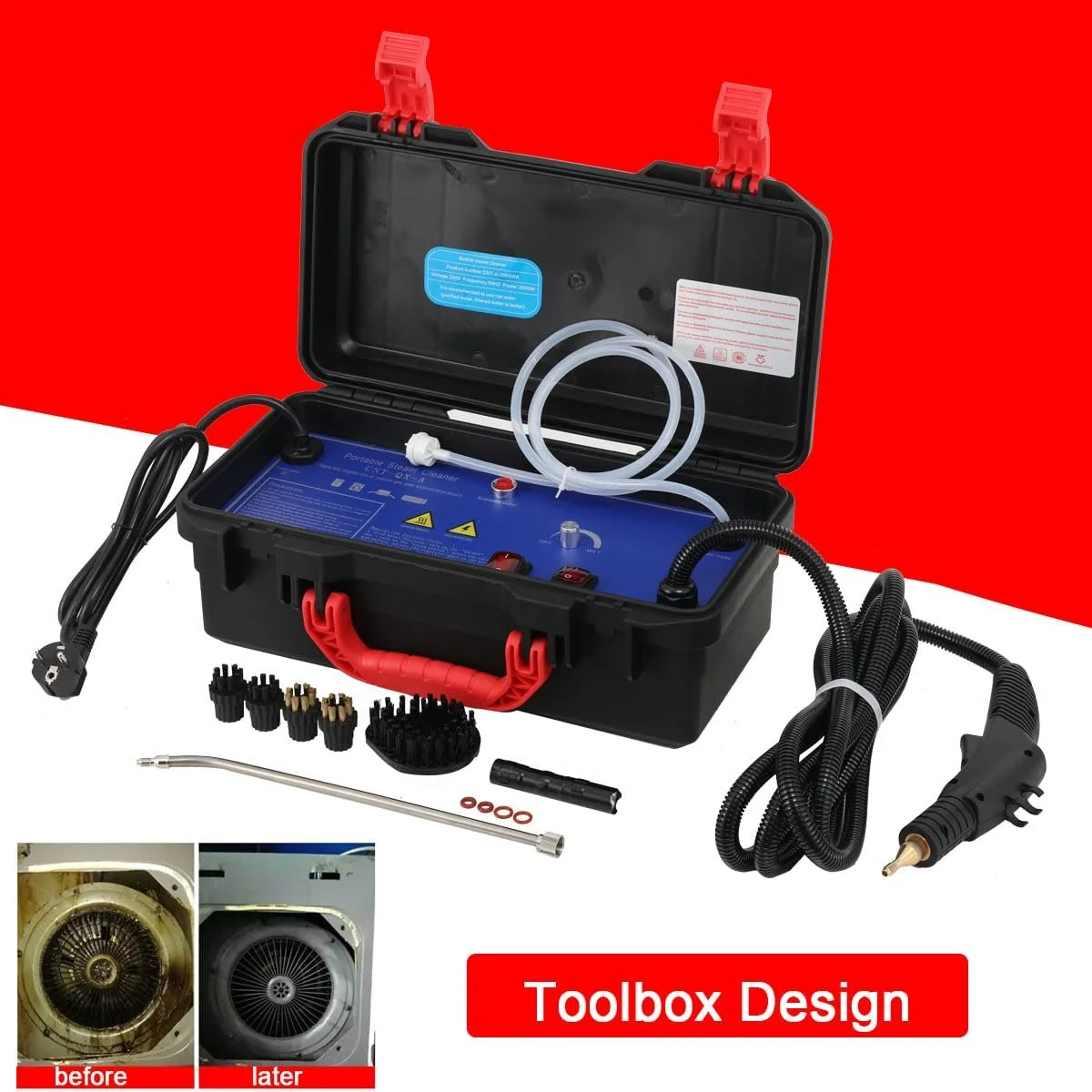 Пароочисник ECUTEE 3000 Вт 3,5 бар 120 °C портативний, фото №4