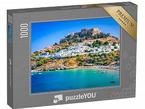 Пазл puzzleYOU Rhodes Mediterranean Puzzle Collection Линдос с его побеленными домами, Родос, Греция 1000 деталей - Фото 1