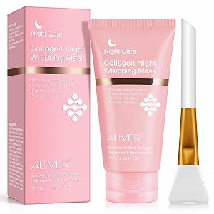 Ночная маска для лица с коллагеном Overnight Collagen Night Wrapping Mask для глубокого и длительного увлажнения, разглаживает и подтягивает кожу в течение ночи - Фото 1