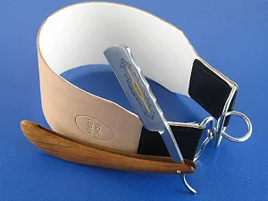 Набір для гоління Beginner's Razor Set Professional Strop Gold Etching Wooden Handle synthetic.ua - Фото 1