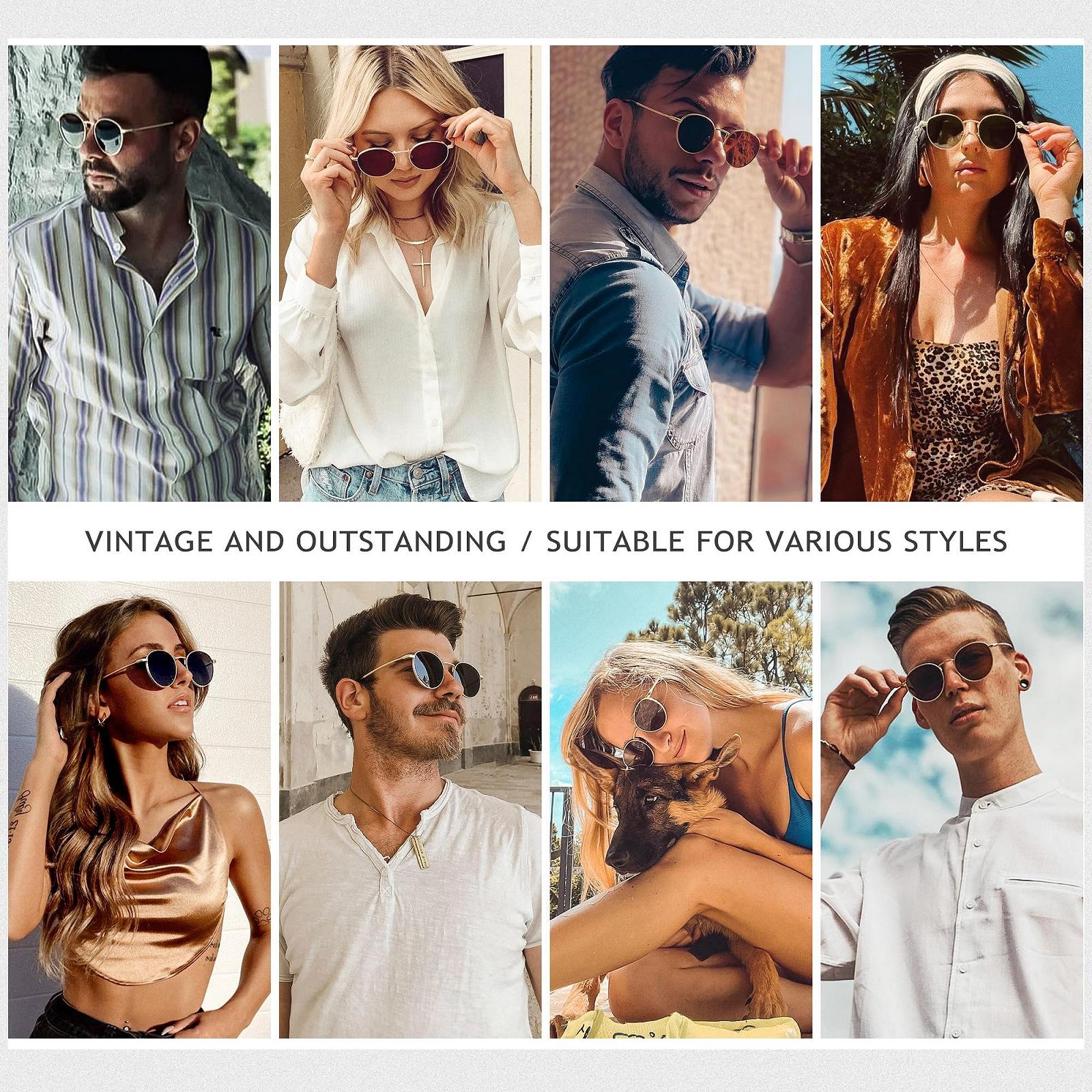 Сонцезахисні окуляри Круглі Вінтажні Поляризовані SUNGAIT Класична Ретро Металева Оправа SGT059, фото №3