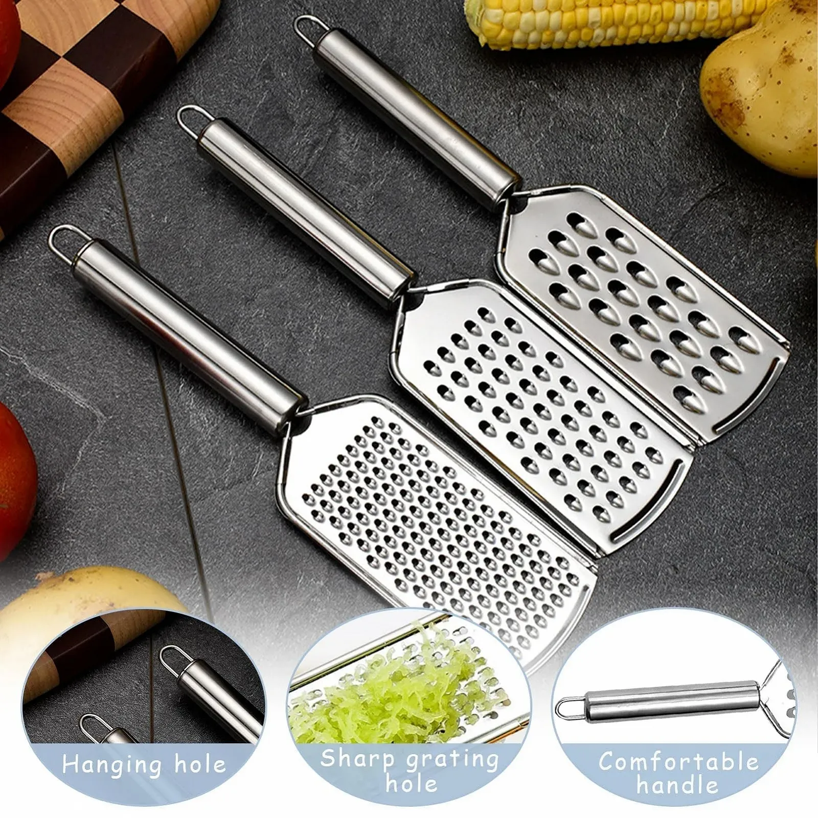 Набір терок 3 шт, Ручна, фото №3