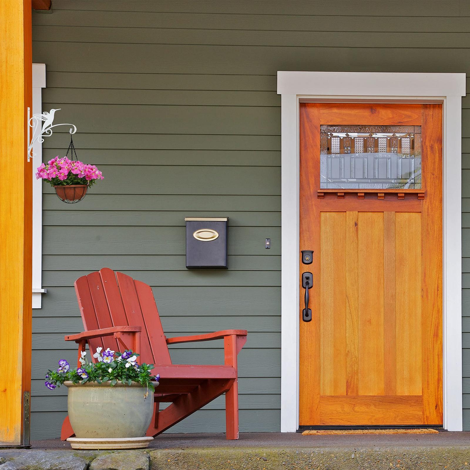 Тримач для підвісних кошиків Relaxdays Птах Настінний 30 x 29.5 x 2 см Залізо Білий, фото №3