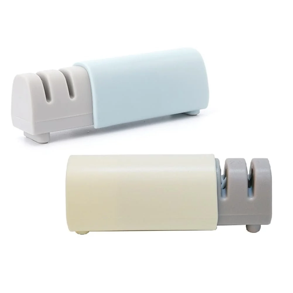 Точилка для ножів ручне Міні двоступеневе побутове багатофункціональне, фото №1