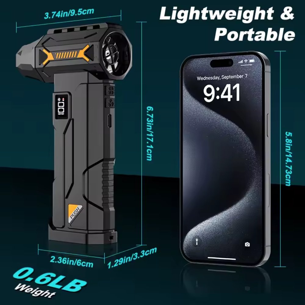 Портативний турбовентилятор Violent HFX-07 Turbo Jet Fan 680000 RPM Black, фото №7