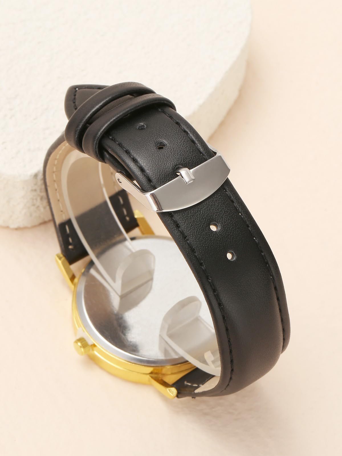 Часы Кварцевые Аналоговые Кожаный Ремешок с Фотогравировкой JSDDE Персонализированные для Мужчин и Женщин, фото №3