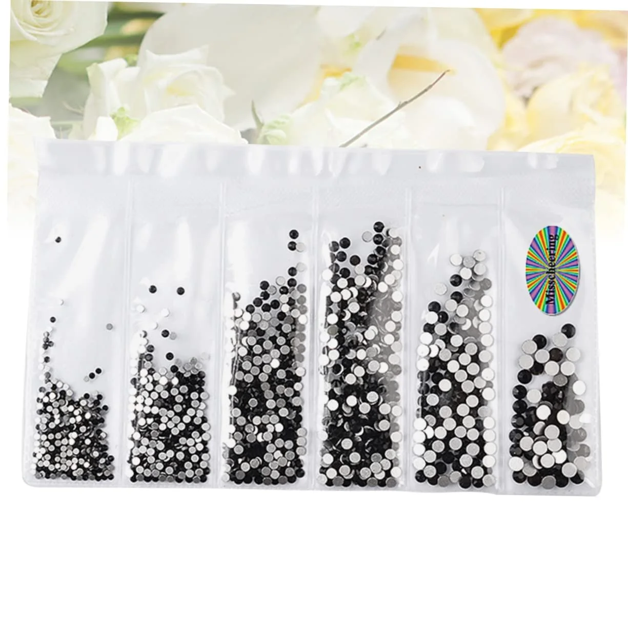 Стразы Плоские KALLORY 1364 шт. Блестящие украшения для декора, аксессуары для маникюра, наклейки со стразами, самоклеящиеся драгоценные камни, черный цвет, фото №2 Стразы Плоские KALLORY 1364 шт. Блестящие украшения для декора, аксессуары для маникюра, наклейки со стразами, самоклеящиеся драгоценные камни, черный цвет, фото №2