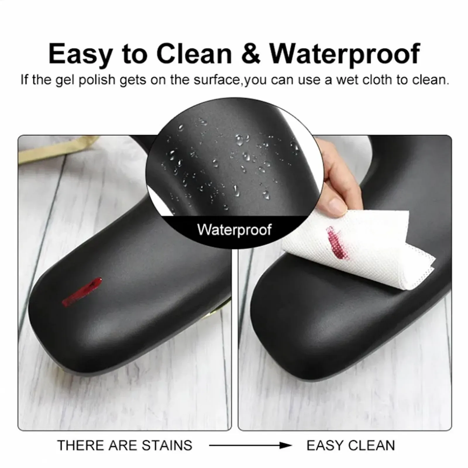 Підставка для рук майстра манікюру U-подібна зі штучної шкіри, знімна подушка, фото №7