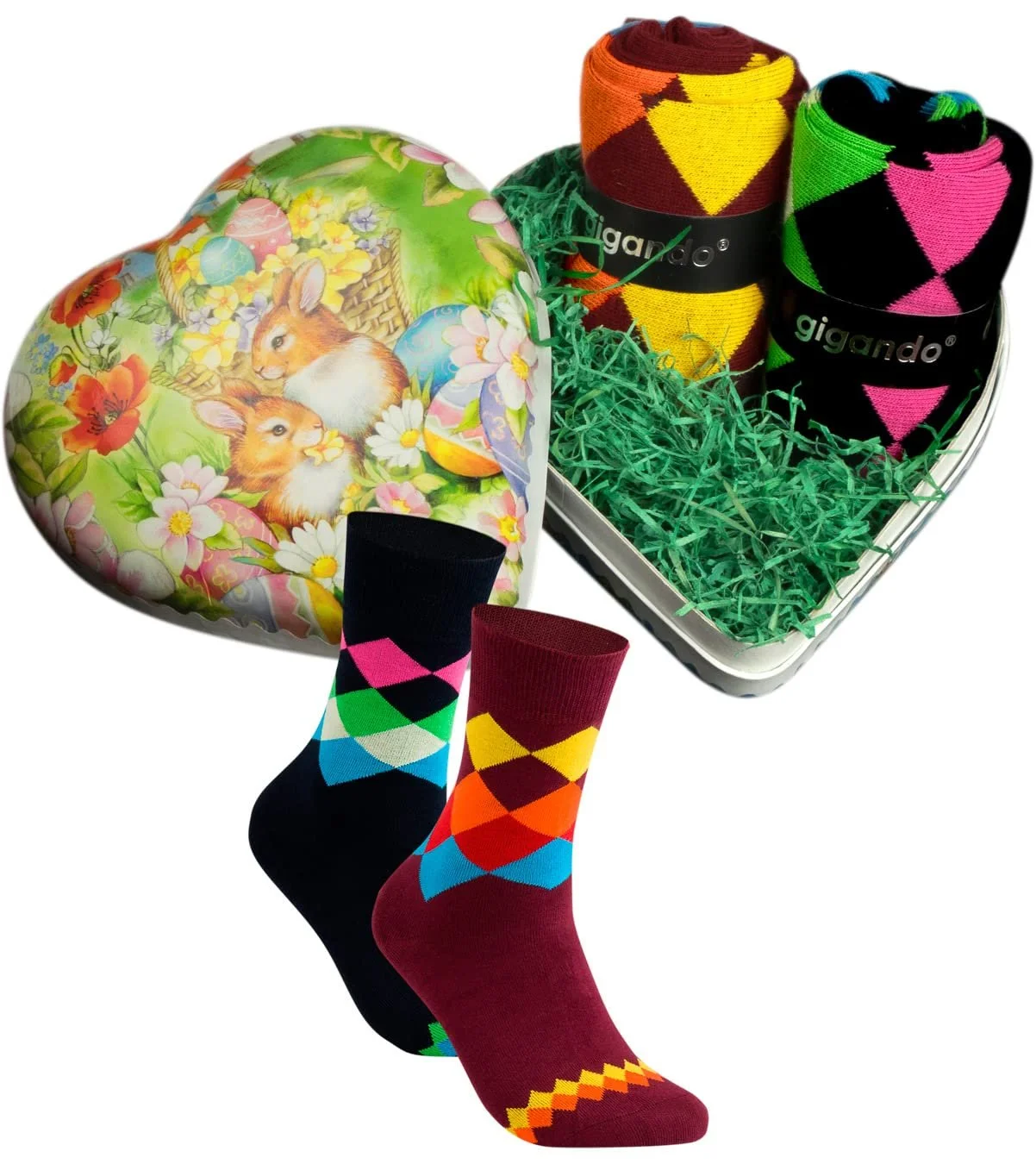 Шкарпетки Бавовняні в Клітинку, фото №1