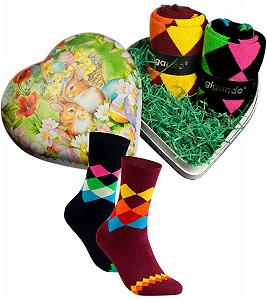 Шкарпетки Бавовняні в Клітинку - Фото 1