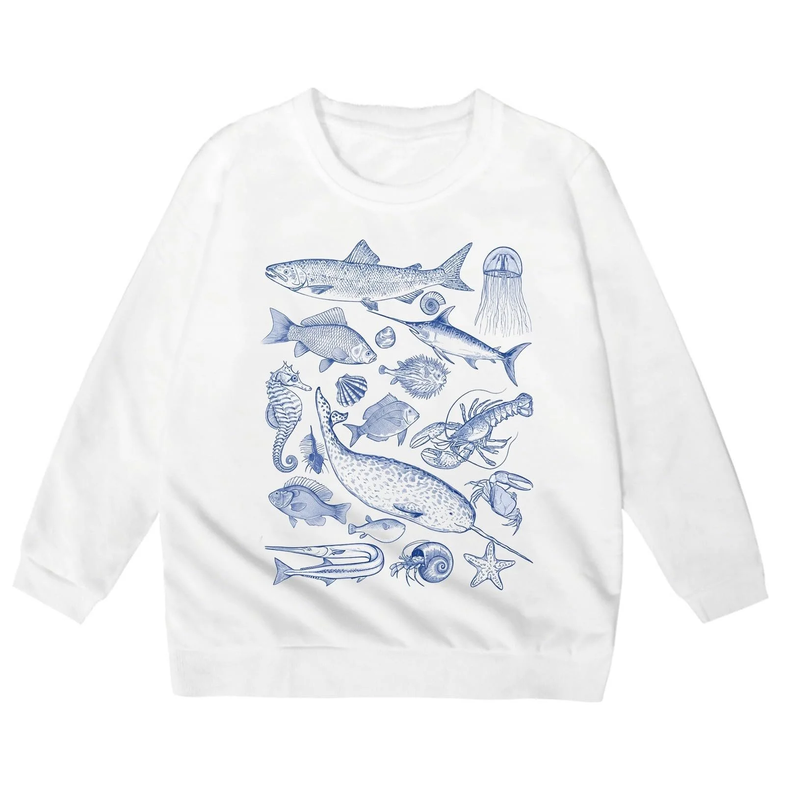 Модний світшот для дівчинки з літерним принтом, круглим вирізом, фото №2