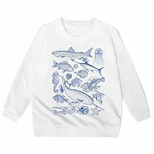 Модный свитшот для девочки с буквенным принтом, круглым вырезом и длинными рукавами для повседневного стиля synthetic.ua - Фото 1