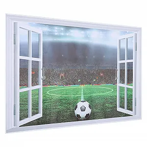 3D Наклейка на стіну Футбольний стадіон 38 x 58 см - Фото 1