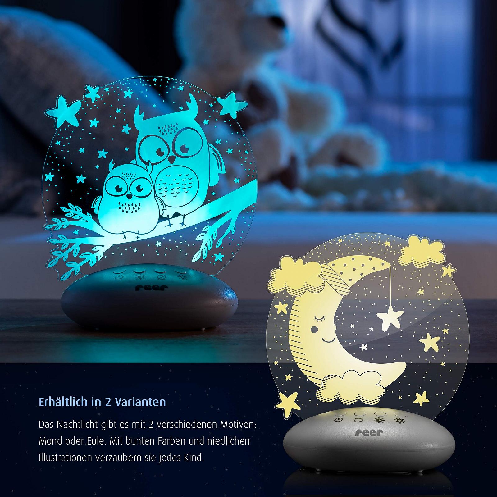 Ночник reer ColourLumy 52131 Акриловое стекло Изменение цвета Три уровня яркости Функция таймера Серый, фото №7 Ночник reer ColourLumy 52131 Акриловое стекло Изменение цвета Три уровня яркости Функция таймера Серый, фото №7