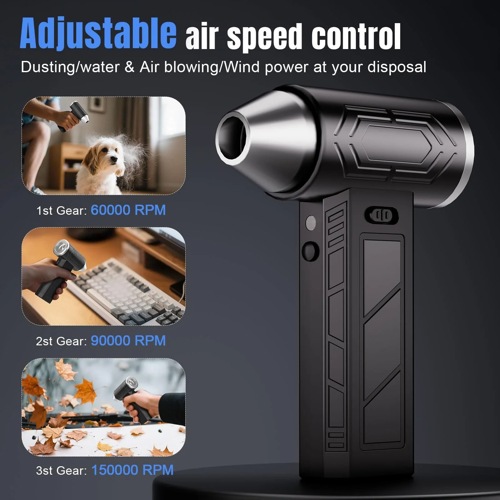 Електричний повітродувка та пилосос 2 в 1 150 000 RPM Cordless LED Flashlight, фото №7 Електричний повітродувка та пилосос 2 в 1 150 000 RPM Cordless LED Flashlight, фото №7