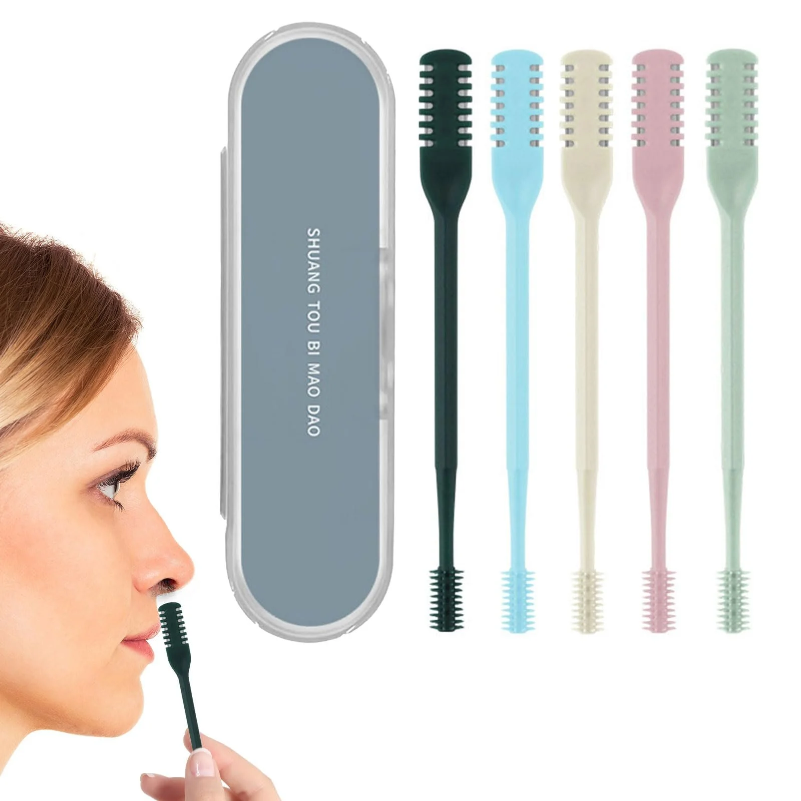 Набір YEJAHY 2-в-1 тример для стрижки носових волосків Без електрики 5 кольорів, фото №1