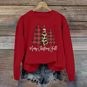 Женский свитшот с длинными рукавами с принтом "Merry Christmas Letter Christmas Tree" с капюшоном synthetic.ua - Фото 1