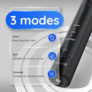 Електрична зубна щітка Mornwell Rotating Toothbrushes 3 режими USB швидка зарядка synthetic.ua - Фото 1