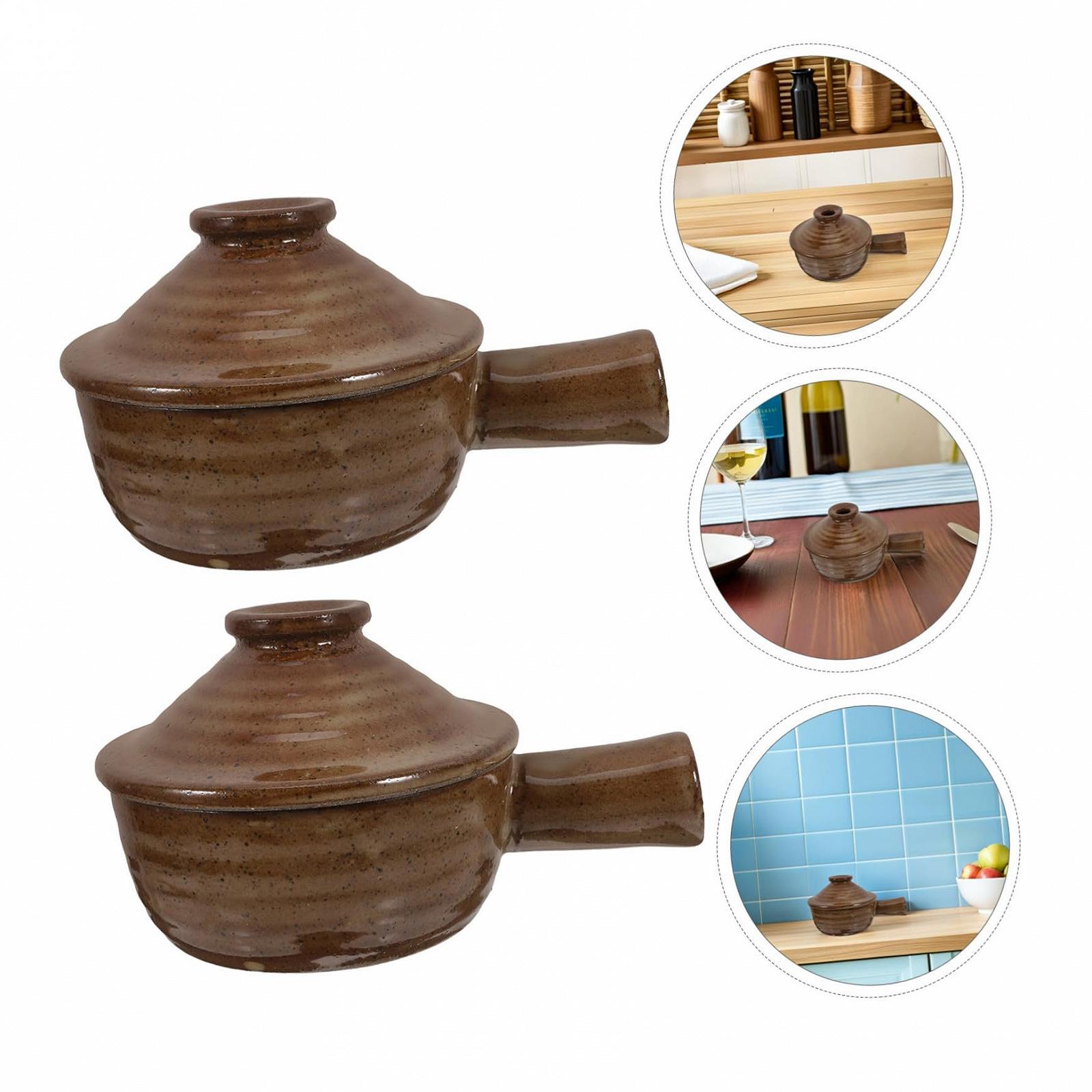 Набір ковшів Ciieeo 2 шт. керамічні з кришками для мікрохвильової печі термостійкі, фото №8