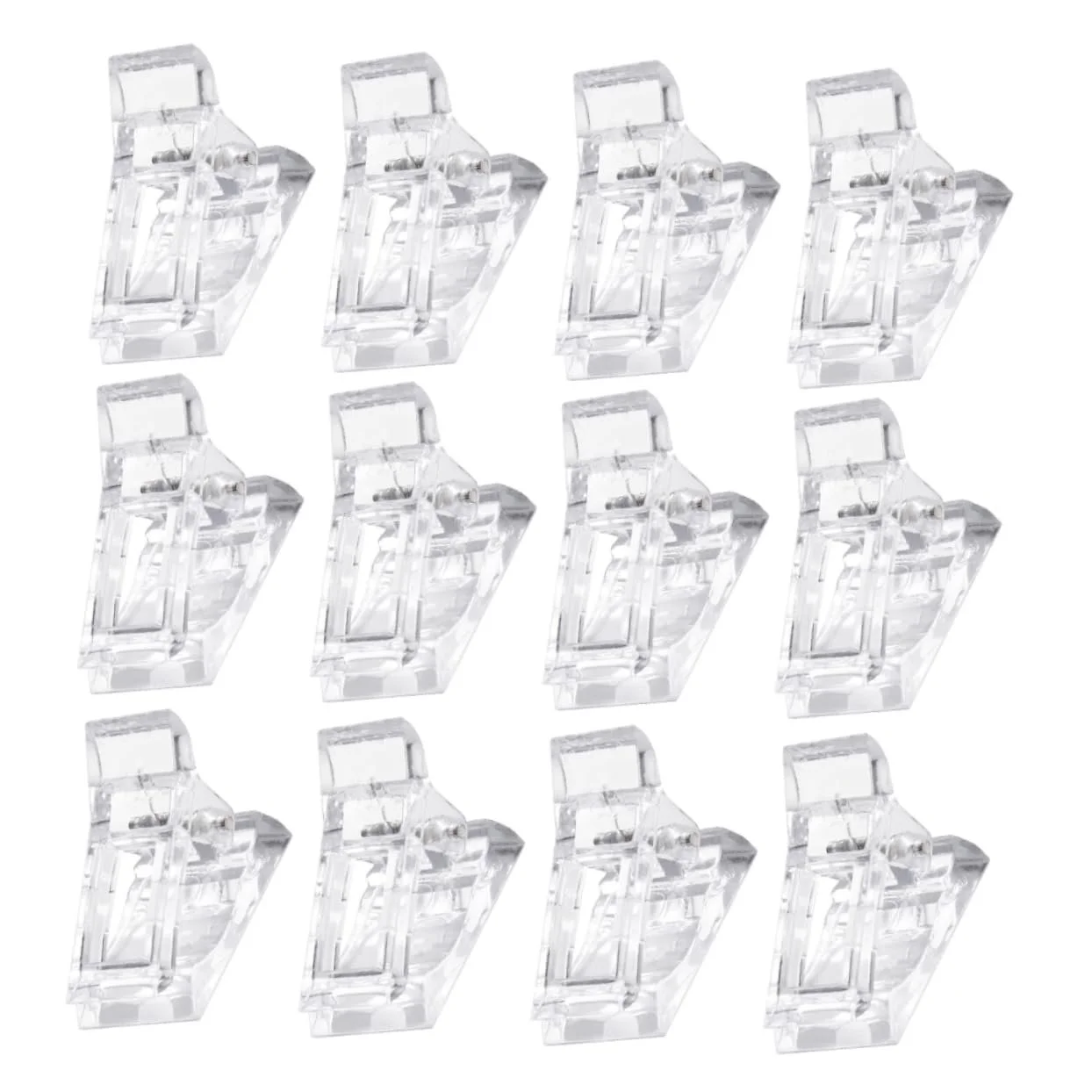 Фиксирующие клипсы для ногтей PACKOVE 12 шт Прозрачные, фото №1