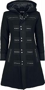 Пальто з капюшоном Gothicana by EMP Чорний - Фото 1