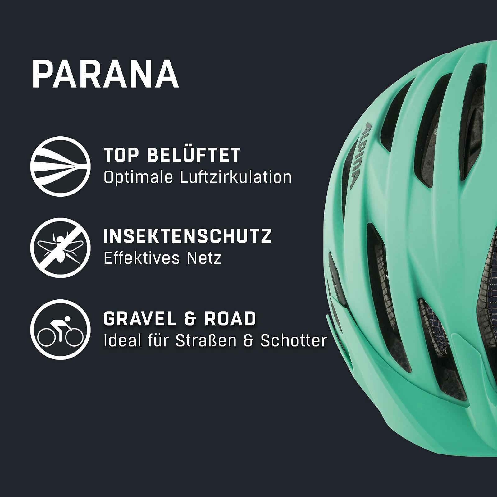 Шлем велосипедный ALPINA Parana легкий, регулируемый, с сеткой от насекомых, для взрослых, фото №2