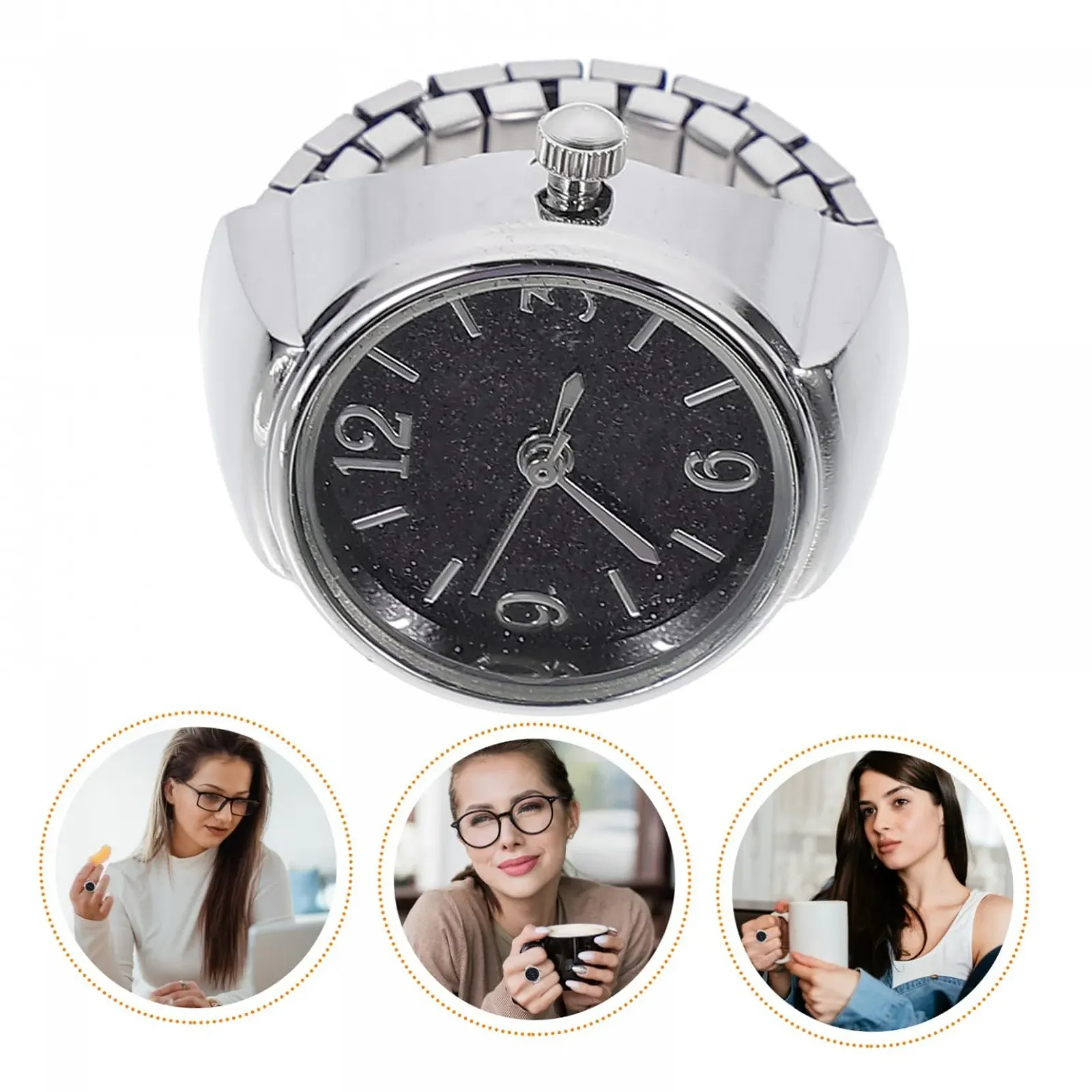 Кільце-годинник UKCOCO Мінімалістичний цифровий годинник для чоловіків, фото №7