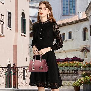 Сумка FOLOVEYA женская элегантная с цветочной вышивкой, ПУ кожа, тоут, кроссбоди для шоппинга, работы и путешествий - Фото 1