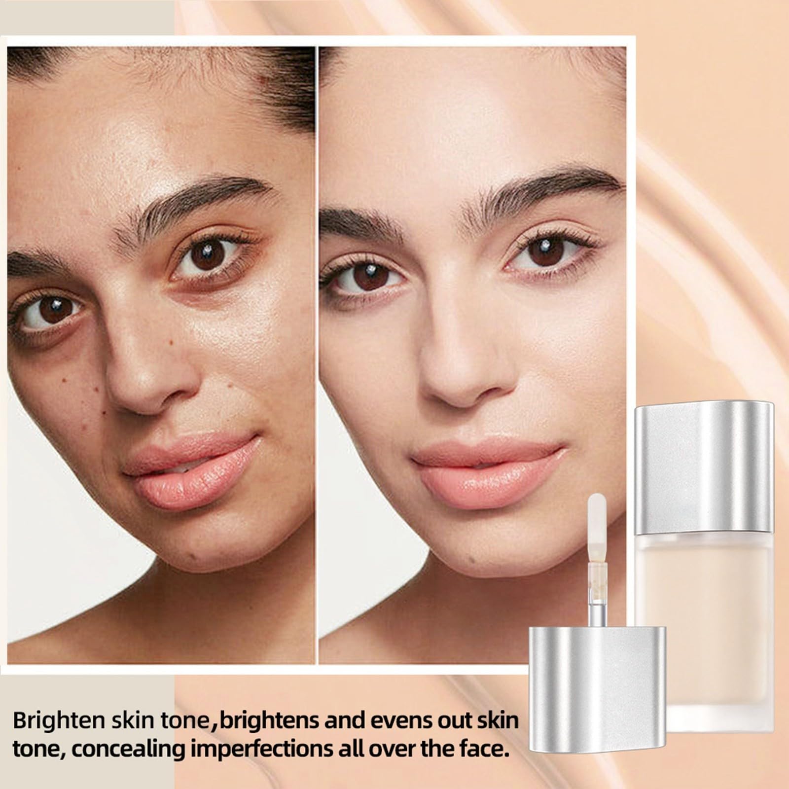 Тональная Основа Консилер Жидкость Для Макияжа Крем-Основа Полное Покрытие Осветление Кожи Долговечный (B Один Размер), фото №3 Тональная Основа Консилер Жидкость Для Макияжа Крем-Основа Полное Покрытие Осветление Кожи Долговечный (B Один Размер), фото №3