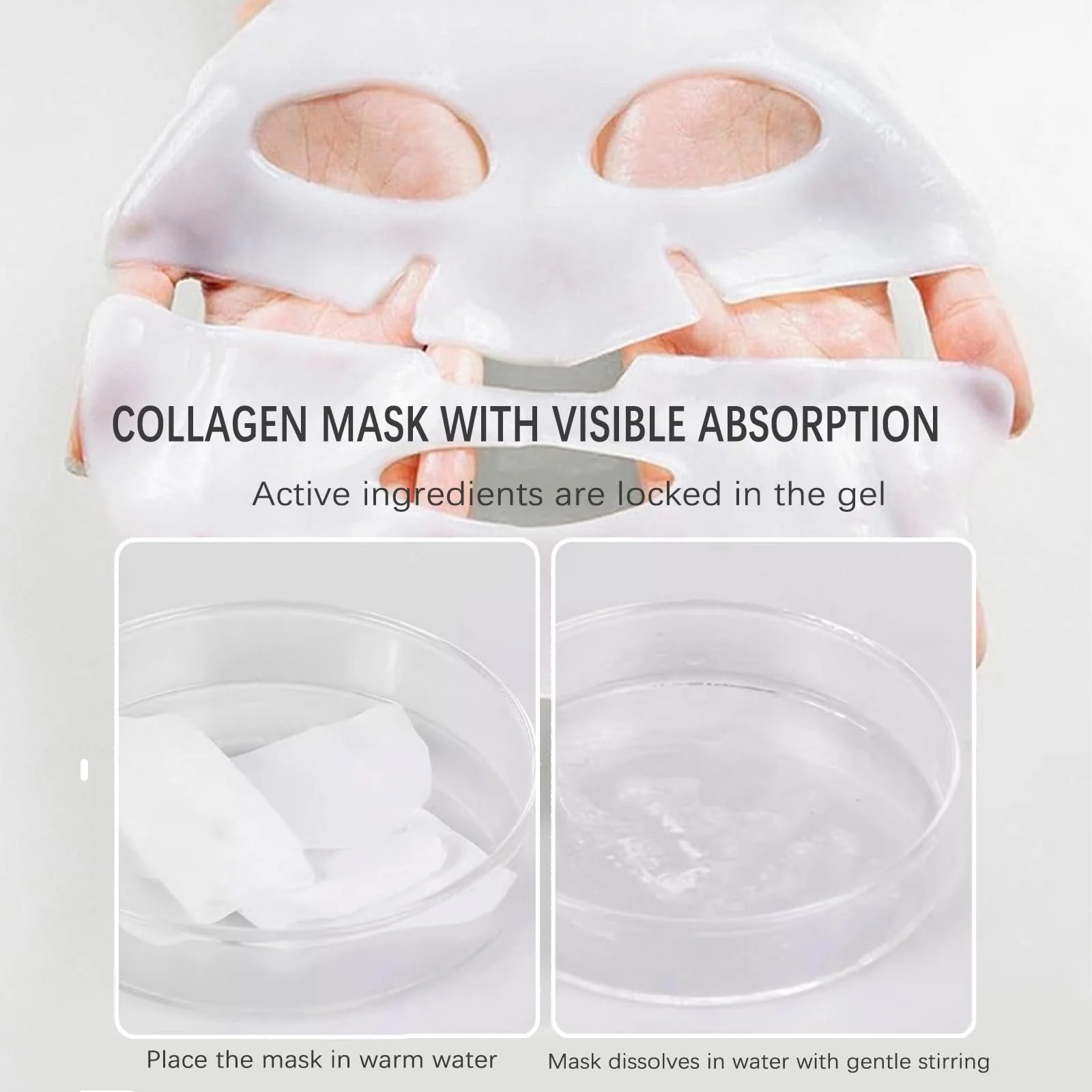 Маска для обличчя колагенова органічна 6 шт. для нічного використання - Ліфтинг та Зміцнення, фото №7