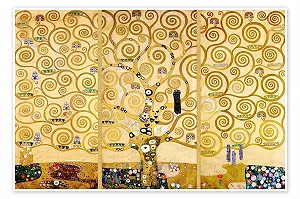 Постер Gustav Klimt The Tree of Life 120 x 80 см Yellow - Фото 1