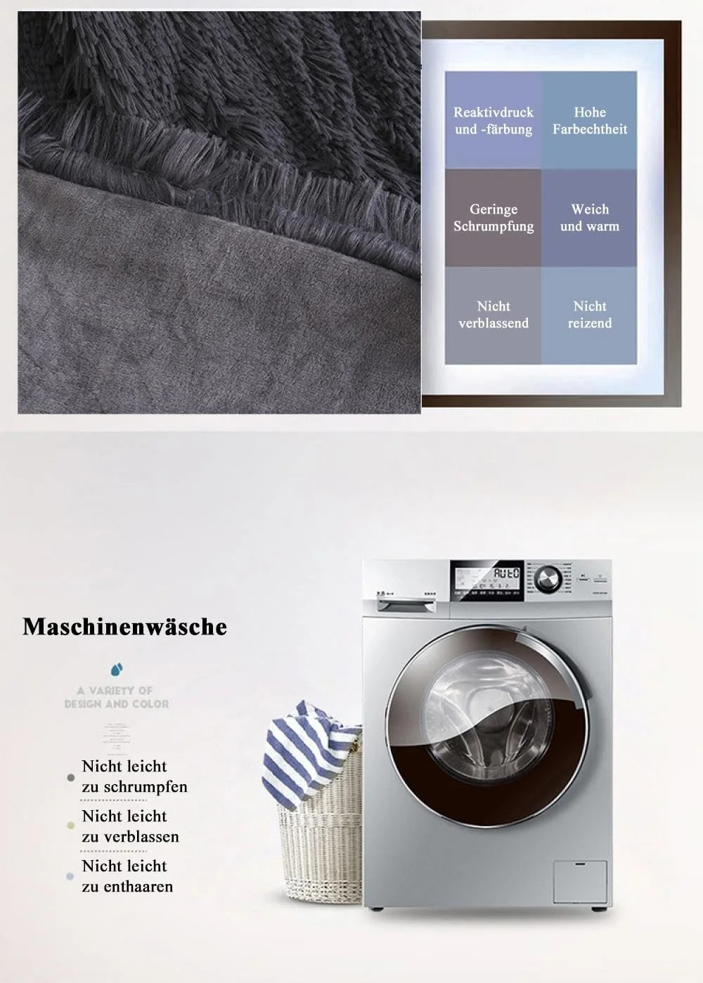 Покривало Freyamy Пухнасте з довгошерстного мікроволокна, штучне хутро, затишне, 80 x 120 см, світло-зелене, фото №6