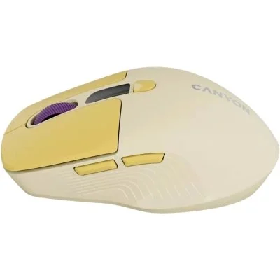 Мышка Canyon MW-26 LCD Silent Wireless/Bluetooth Yellow (CNS-CMSW26Y), фото №3 Мышка Canyon MW-26 LCD Silent Wireless/Bluetooth Yellow (CNS-CMSW26Y), фото №3