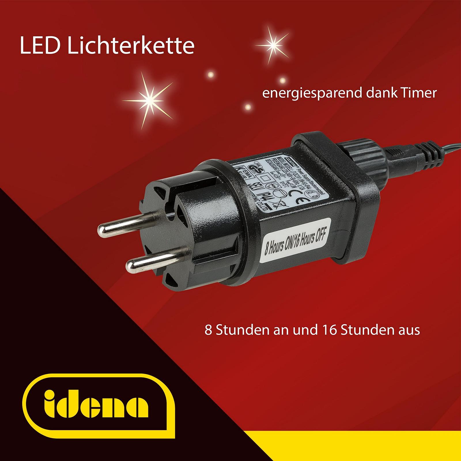 Гирлянда LED Idena 31805, 200 LED, ультра теплый белый, фото №5