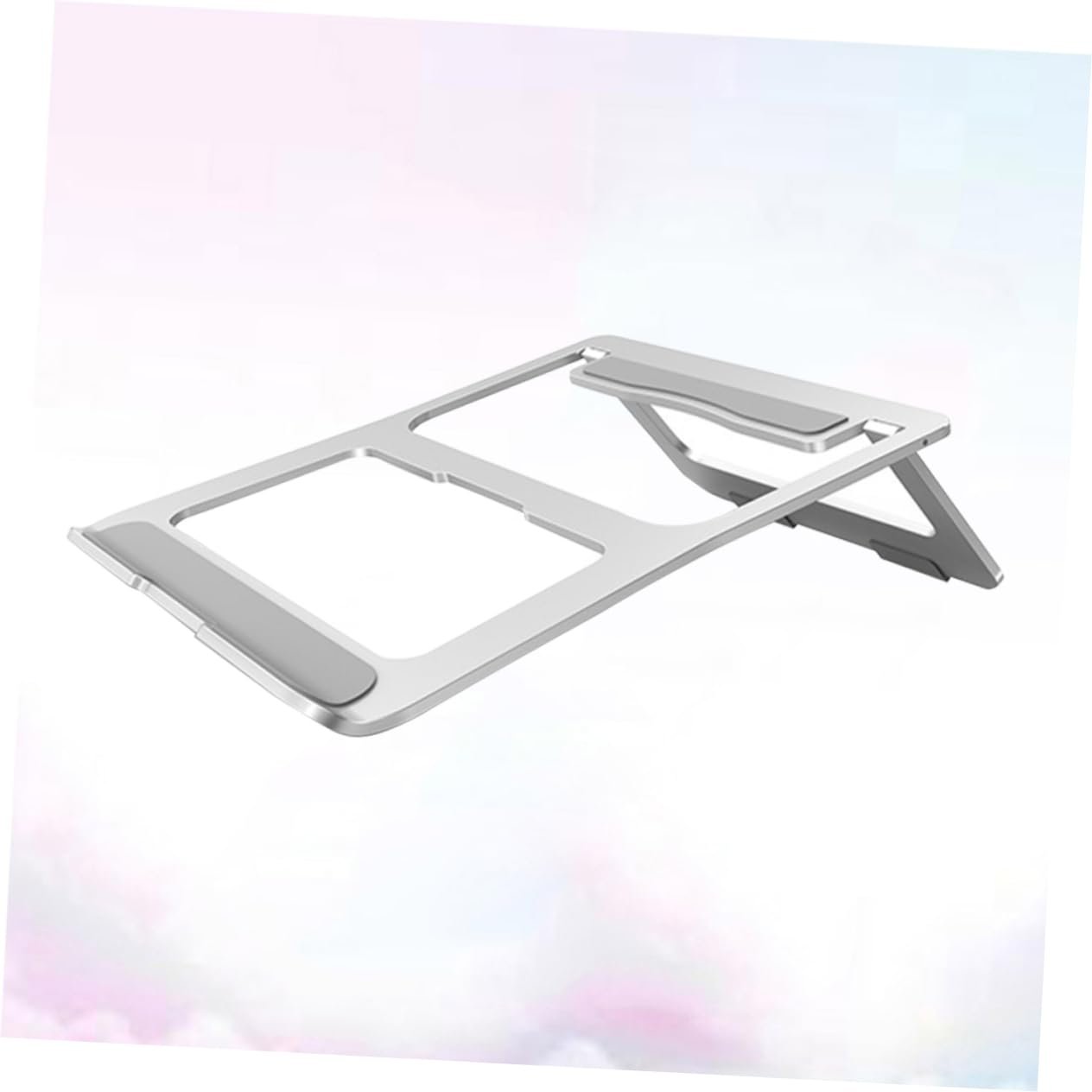 Подставка для ноутбука портативная Подставка для электронных устройств Держатель для ноутбука Подставка для игрового ноутбука Подставка для ноутбука для стола Держатель для ноутбука Серебристый, фото №5