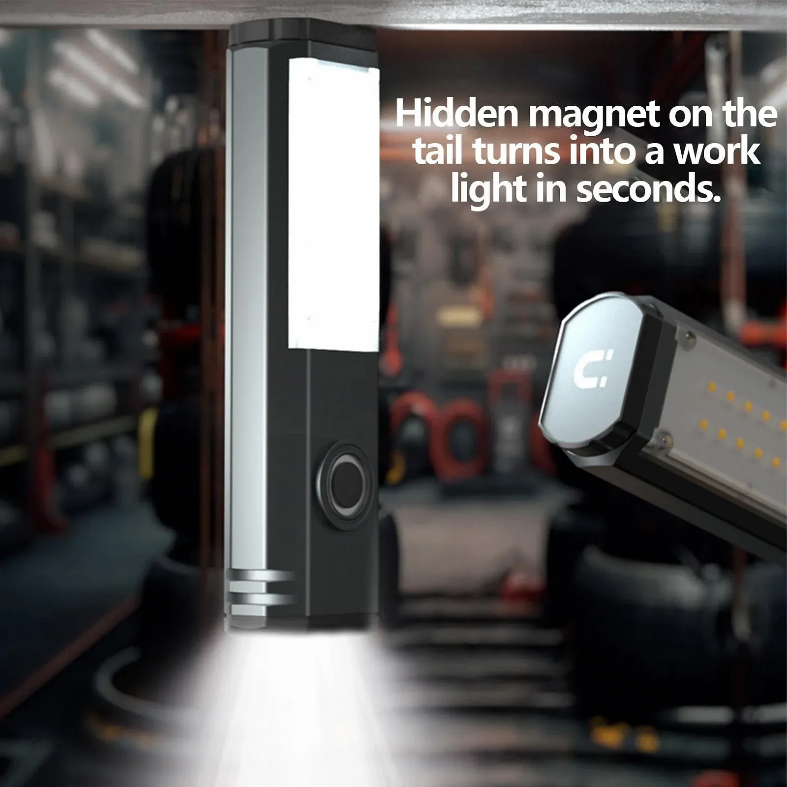 Ліхтарик Магнітний Малий LED Алюмінієвий з USB Зарядкою для Туризму, фото №4